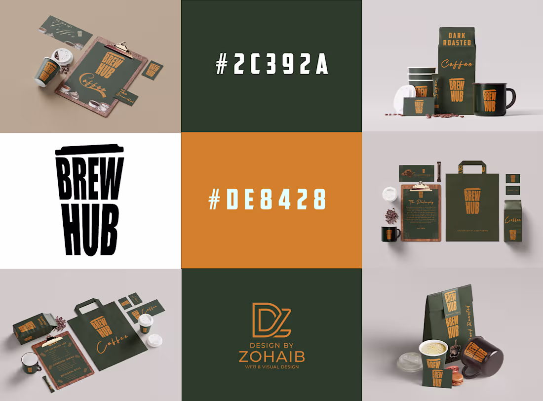Cover image for Brew Hub: Artisanal Cafe Brand