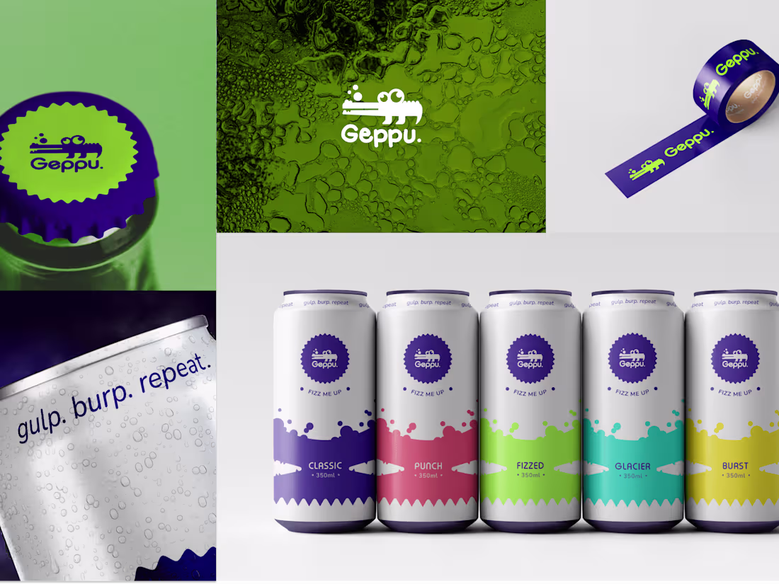 Cover image for Geppu- Logo and Brand Identity for a beverage company