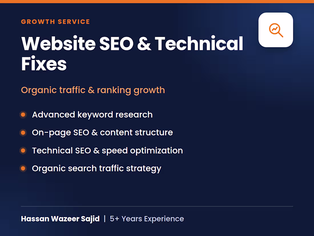 Cover image for Website SEO & Technical Optimization