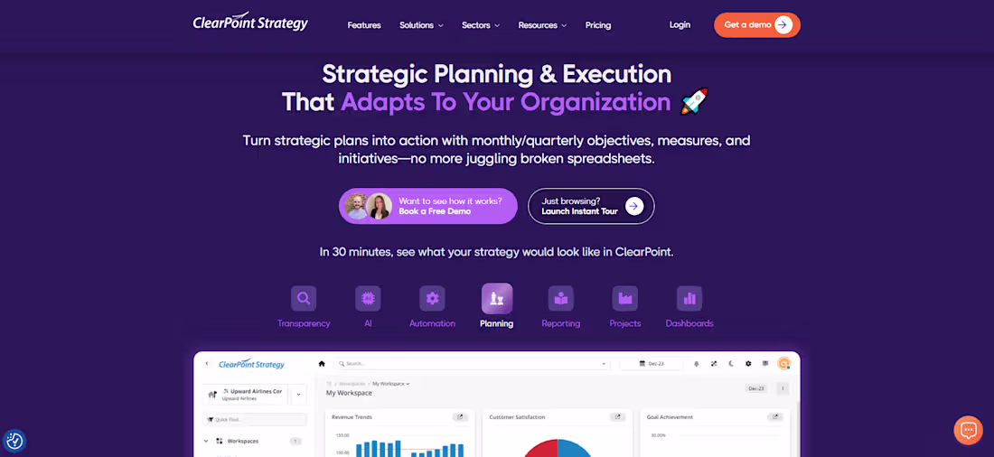 Cover image for ClearPoint Strategy: Strategic Planning SaaS

Contributed