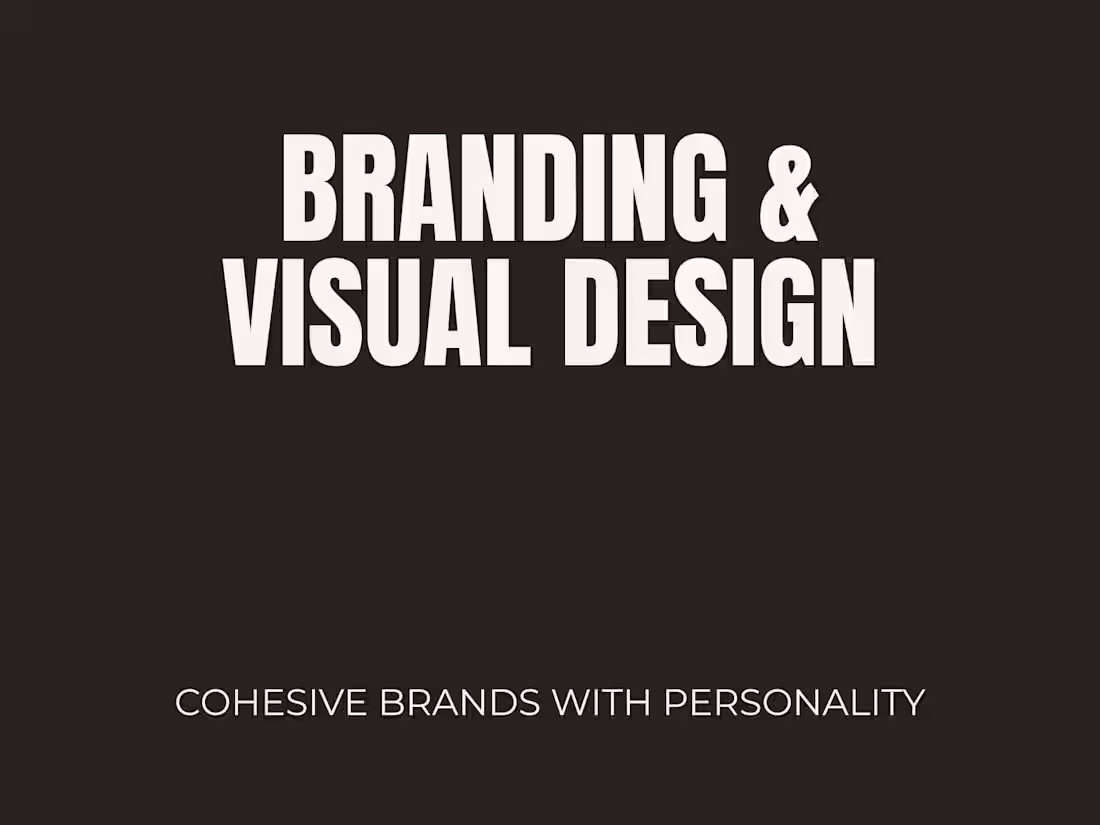 Cover image for Branding and Visual Design