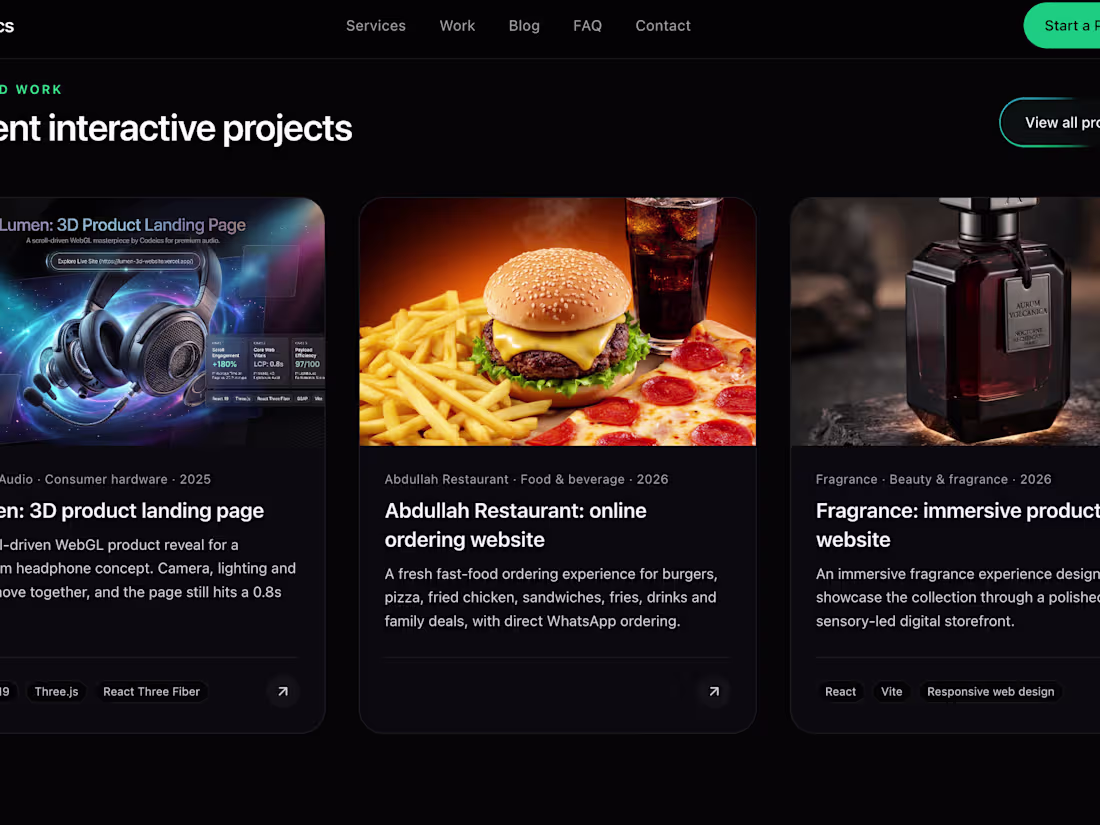 Cover image for Codeics — 3D, AI & WordPress Web Developer