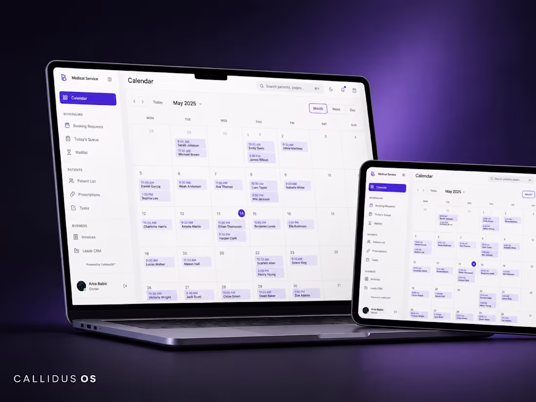 Cover image for CallidusOS — Multi-Tenant Clinic SaaS