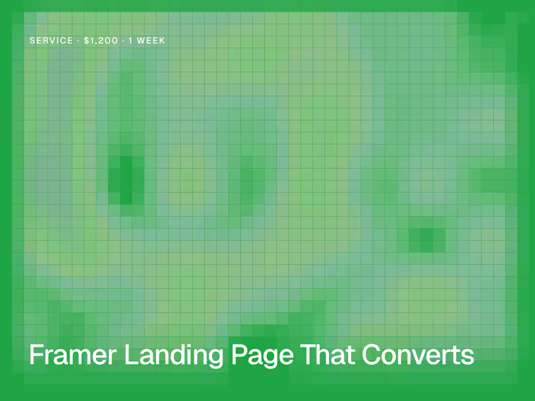 Cover image for Framer Landing Page That Converts