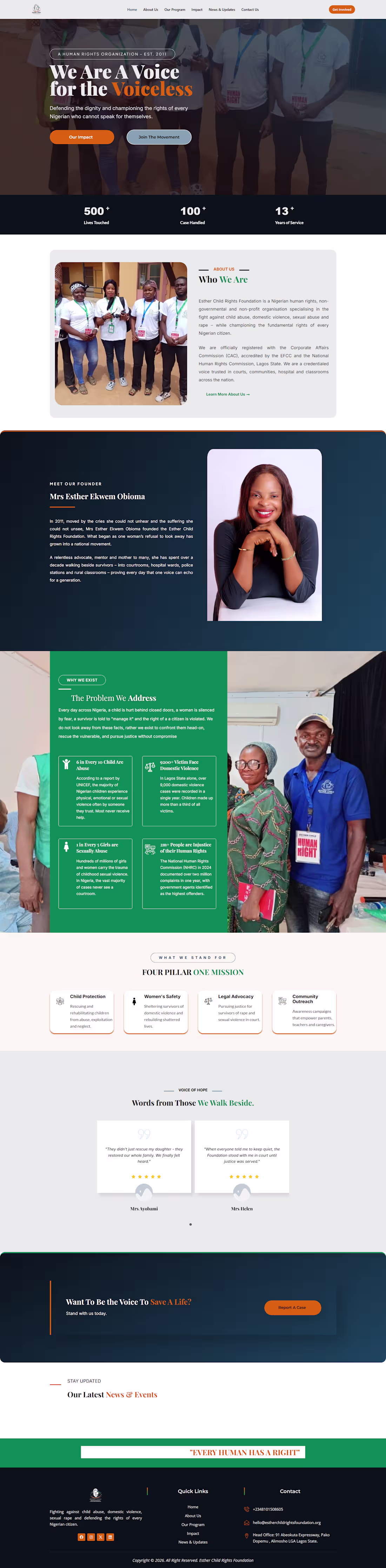 Cover image for Donor-Focused Website for A Nigerian Child Rights NGO