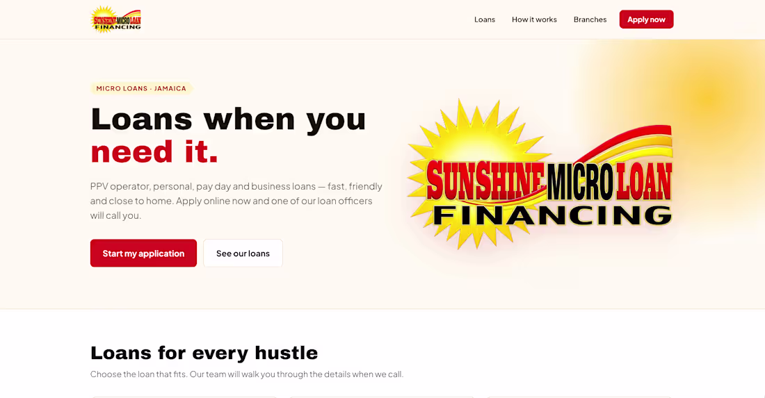 Cover image for A website for Sunshine Micro