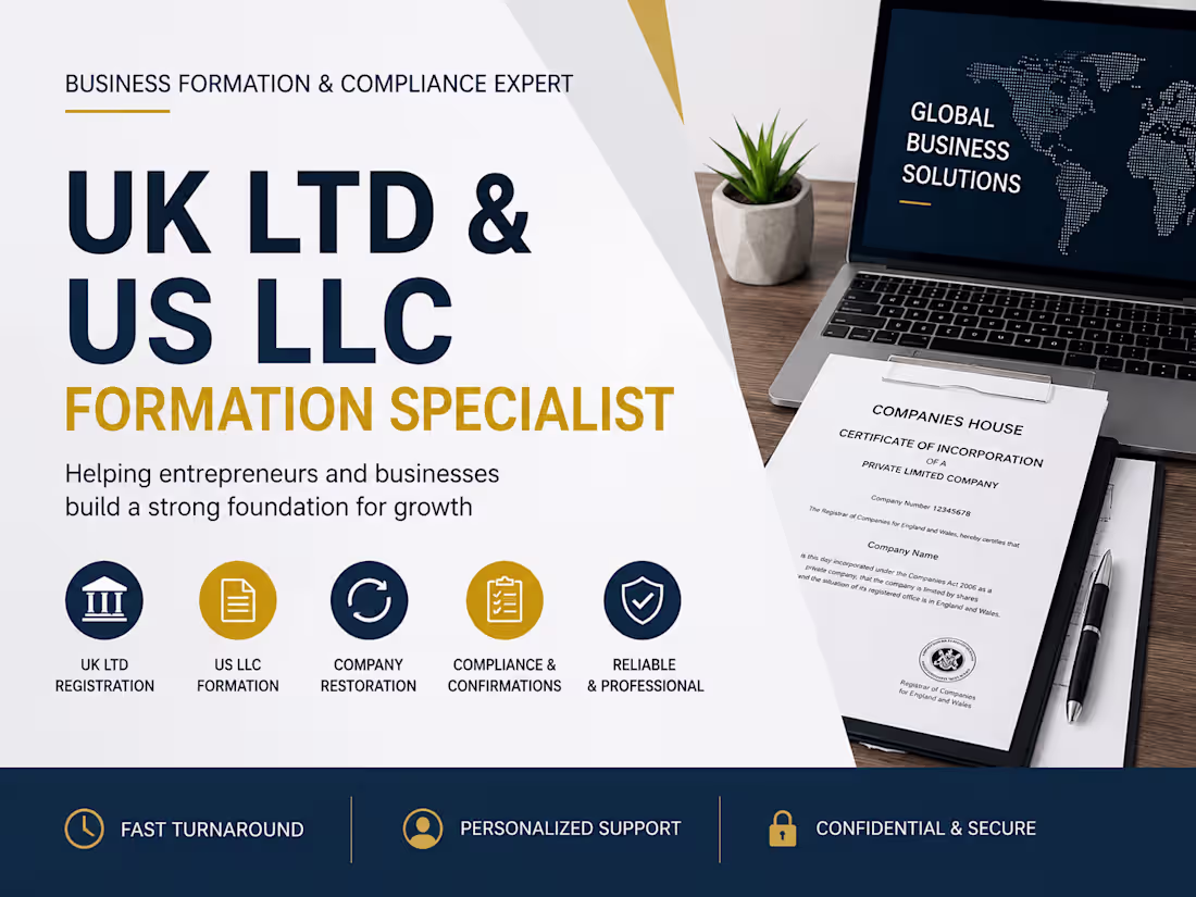 Cover image for UK Limited Company Registration & Companies House Compliance