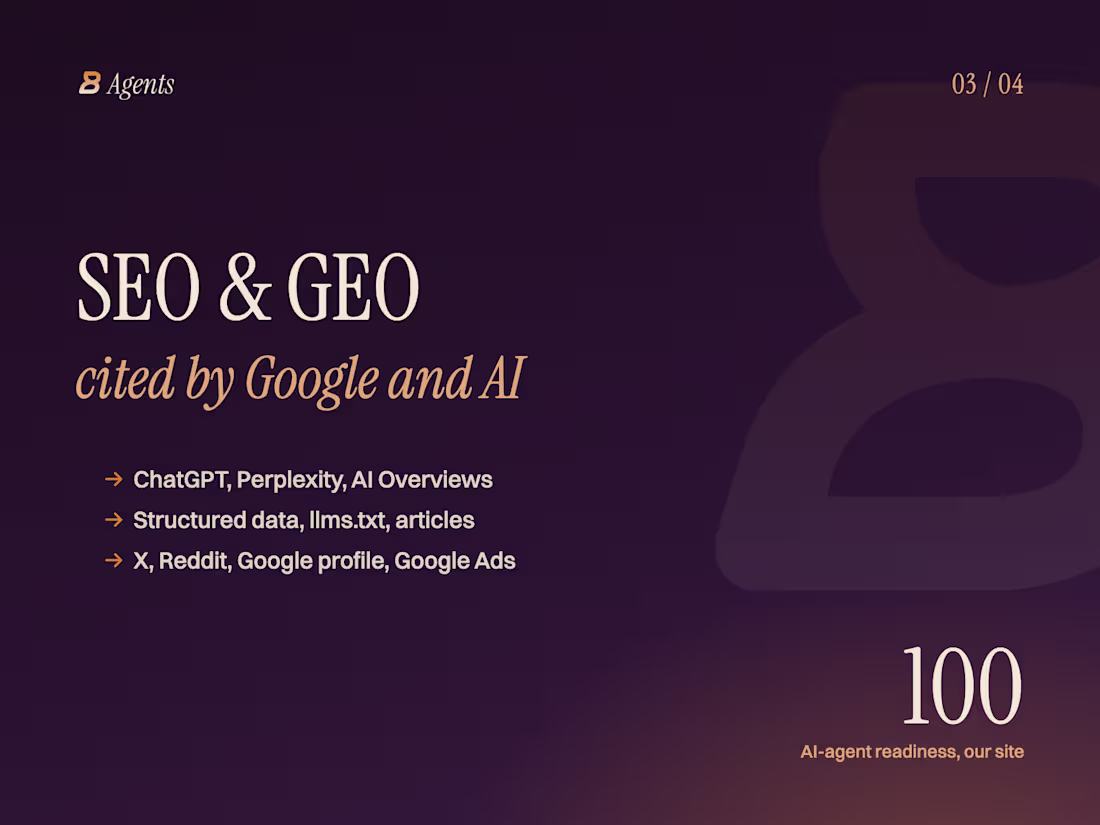 Cover image for SEO & GEO: get cited by Google and AI