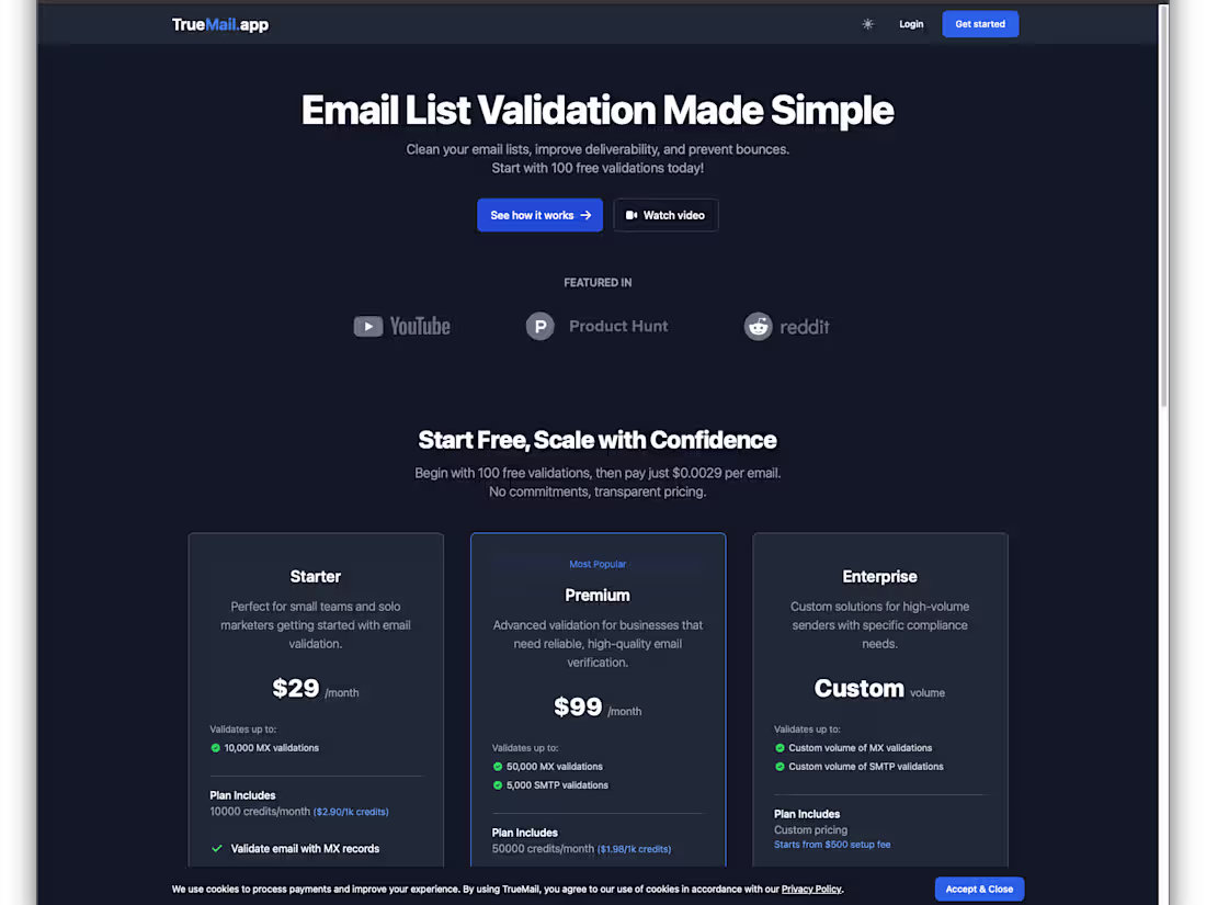Cover image for TrueMail | Email List Validation Made Simple
