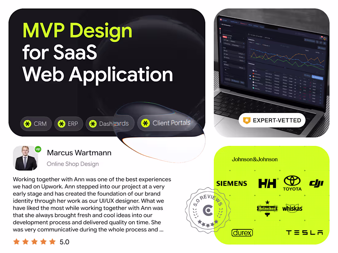 Cover image for MVP UX/UI Design for SaaS Web Applications