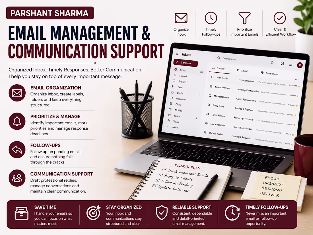 Cover image for Email Management & Communication Support