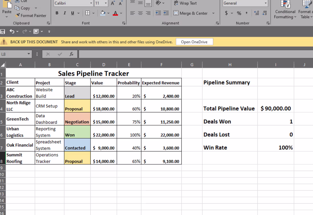 Cover image for Custom spreadsheet system designed to