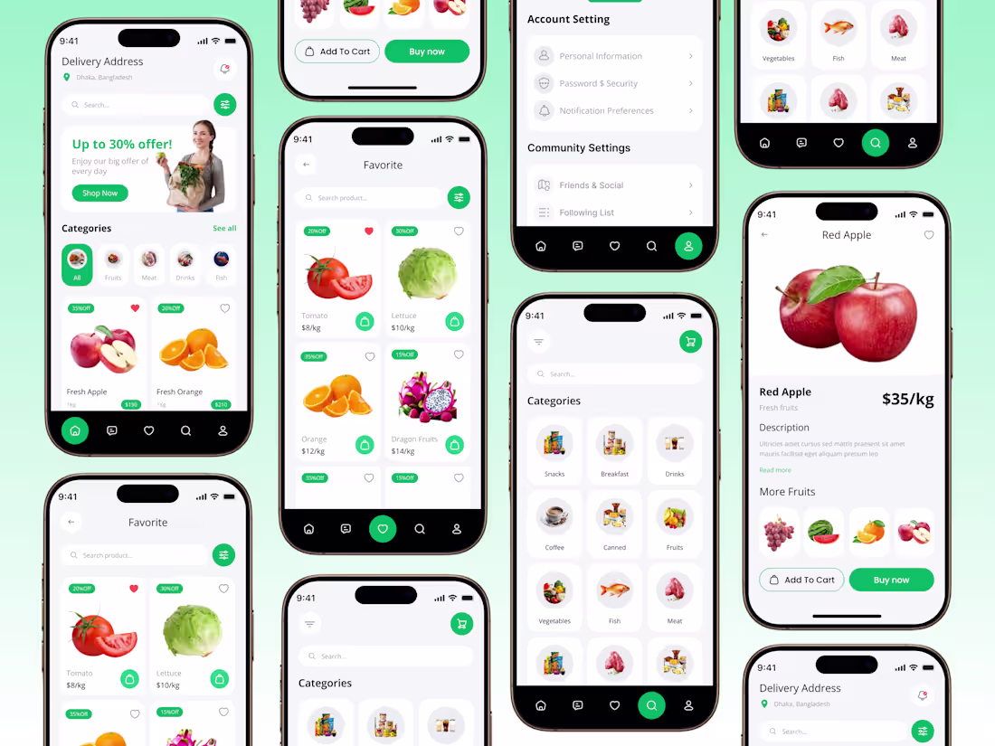 Cover image for Grocery Story Shopping Mobile App Design