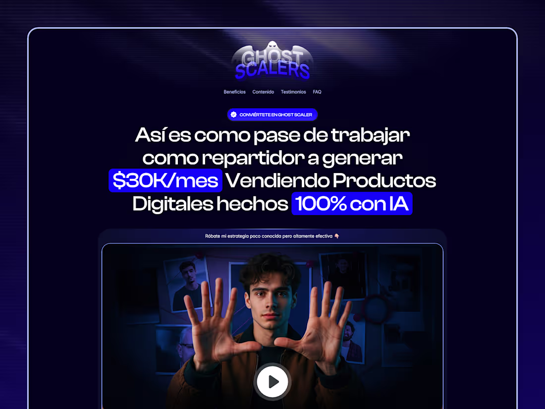 Cover image for Landing Page ✦ Ghost Scalers