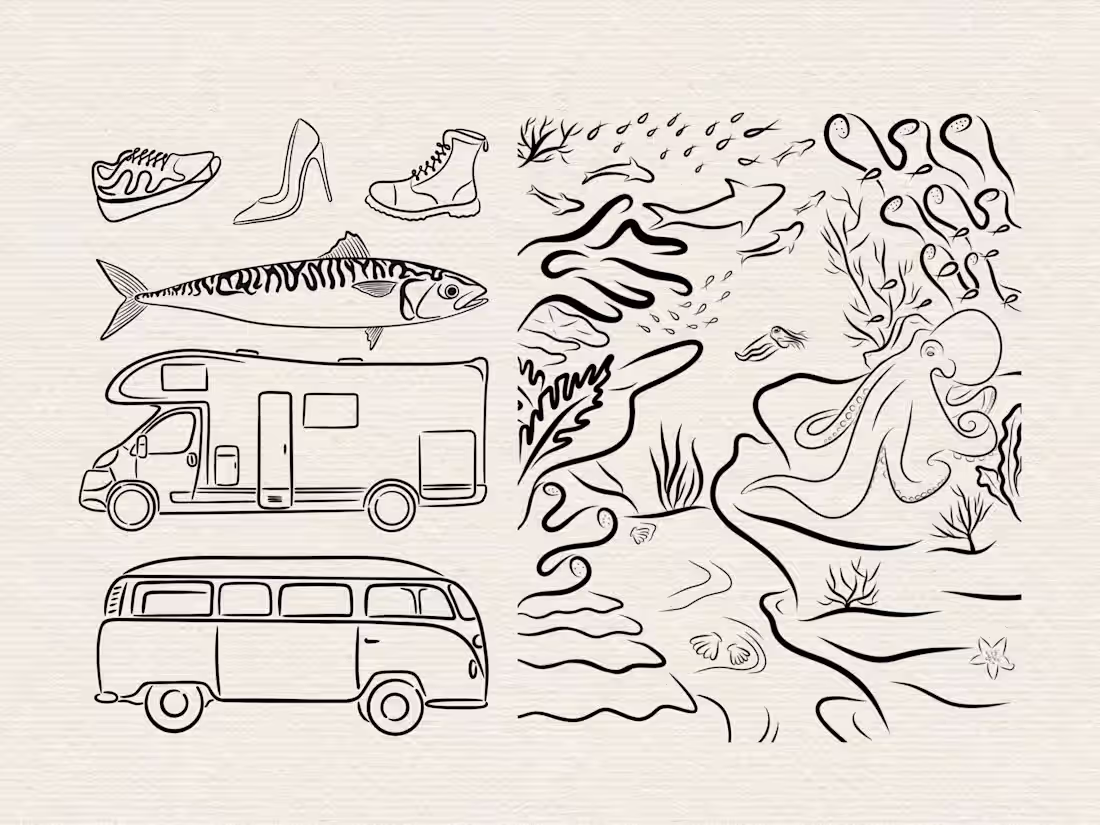 Cover image for LINE ART ILLUSTRATION