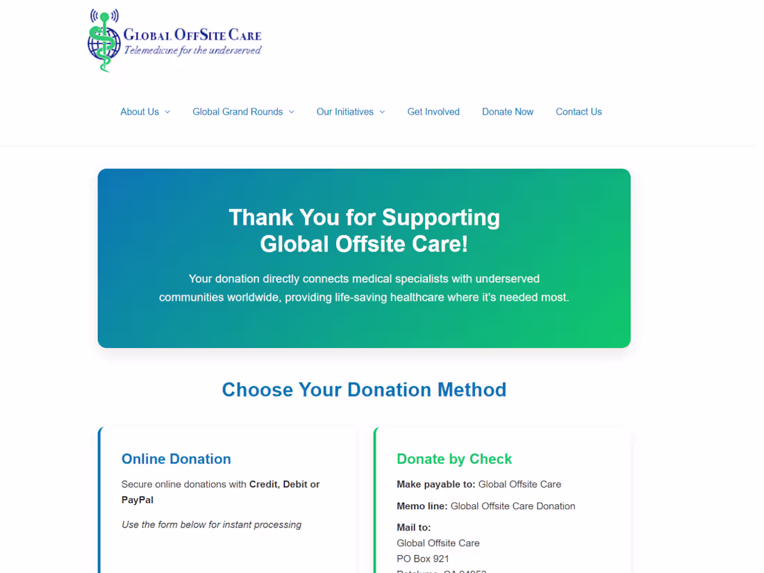 Cover image for I supported Global Offsite Care