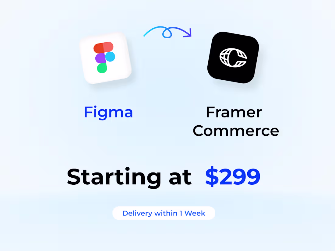 Cover image for Framer Commerce Websites Design & Development