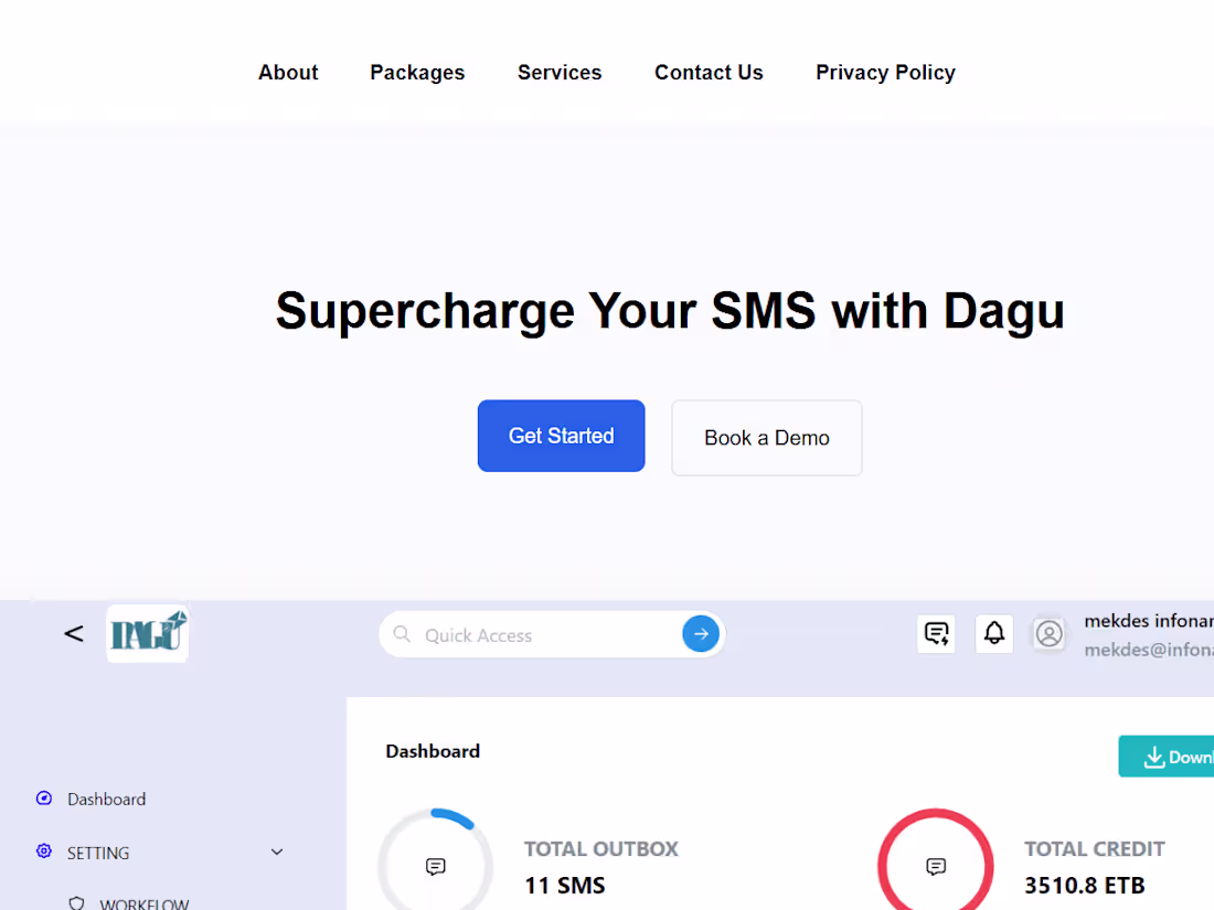 Cover image for SMS VAS application 