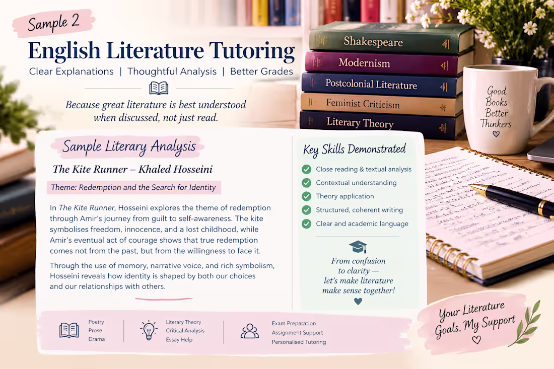 Cover image for English Literature Tutoring