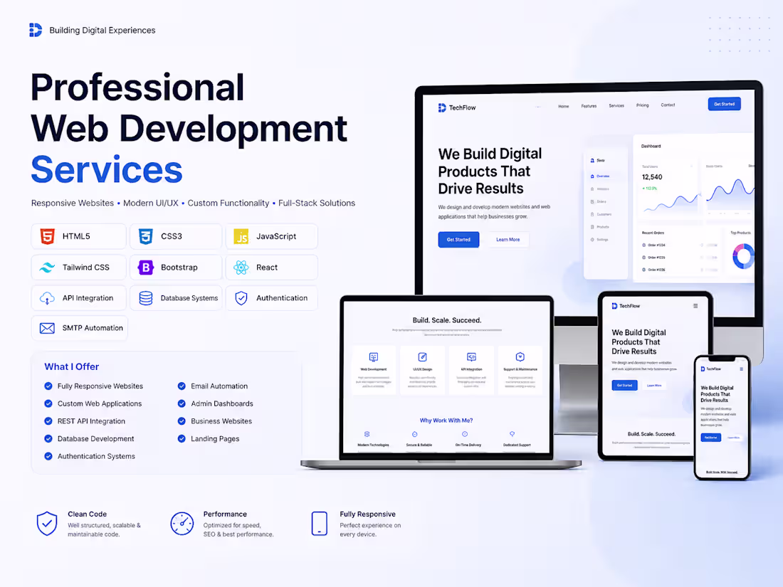 Cover image for Full-Stack Web Development & AI Integration