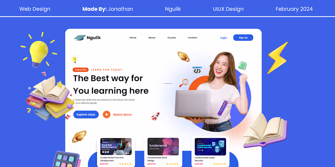 Cover image for UI Website Design Online Course 
