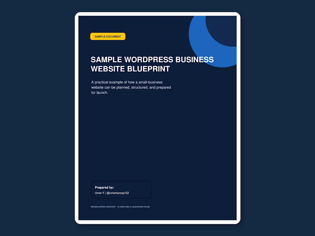 Cover image for WordPress Business Website Design