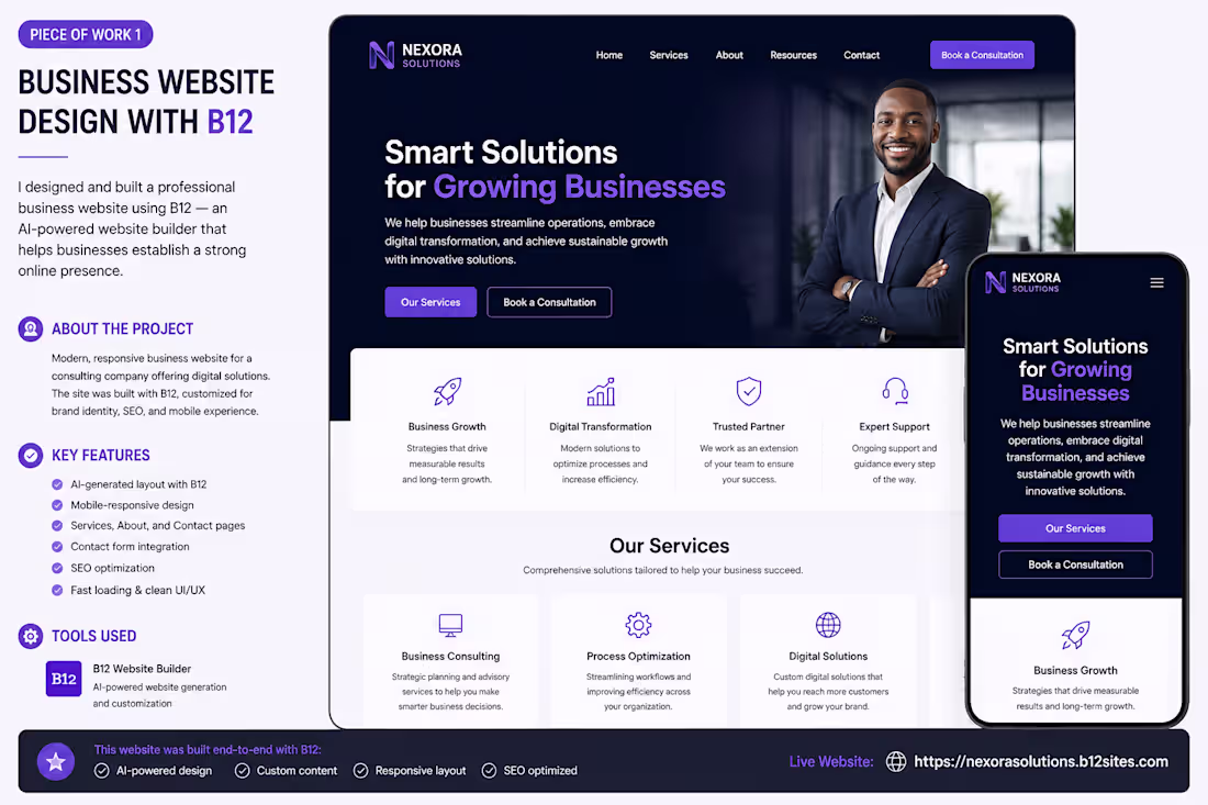 Cover image for Business Website Design with B12
I