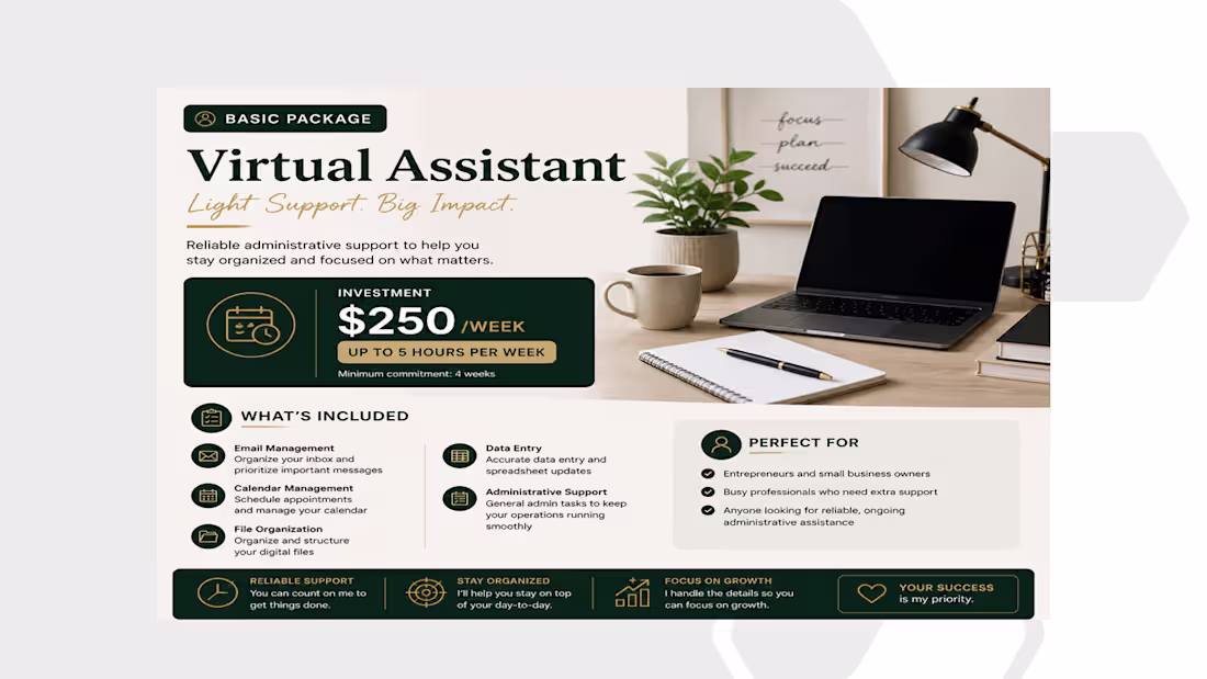 Cover image for Virtual Assistant-Basic Package