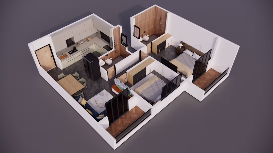 Cover image for 3D Floor Plan Cut view