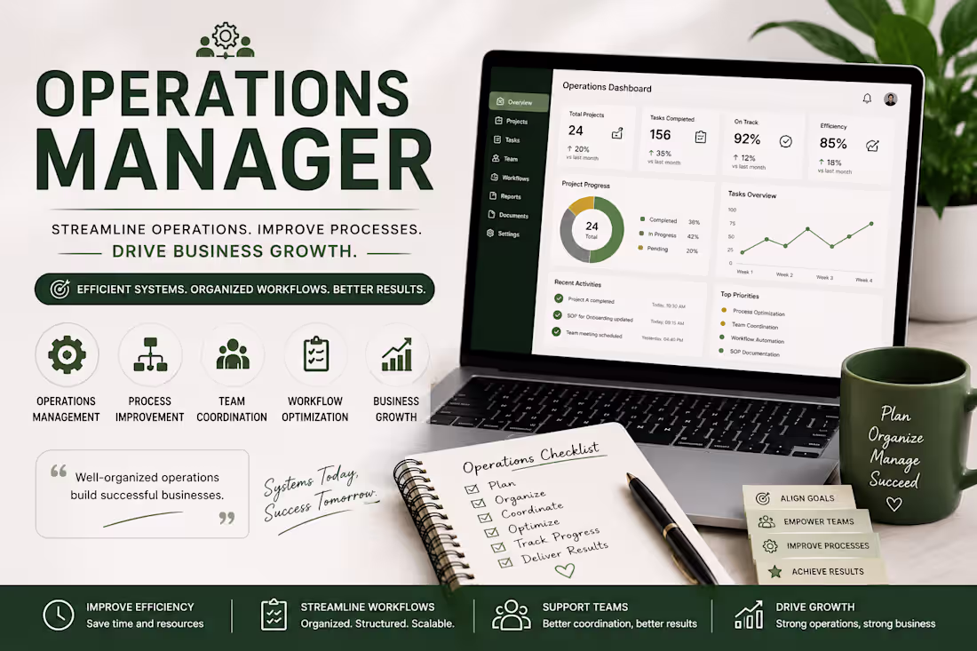 Cover image for Operations Manager | Business Operations & Process Management