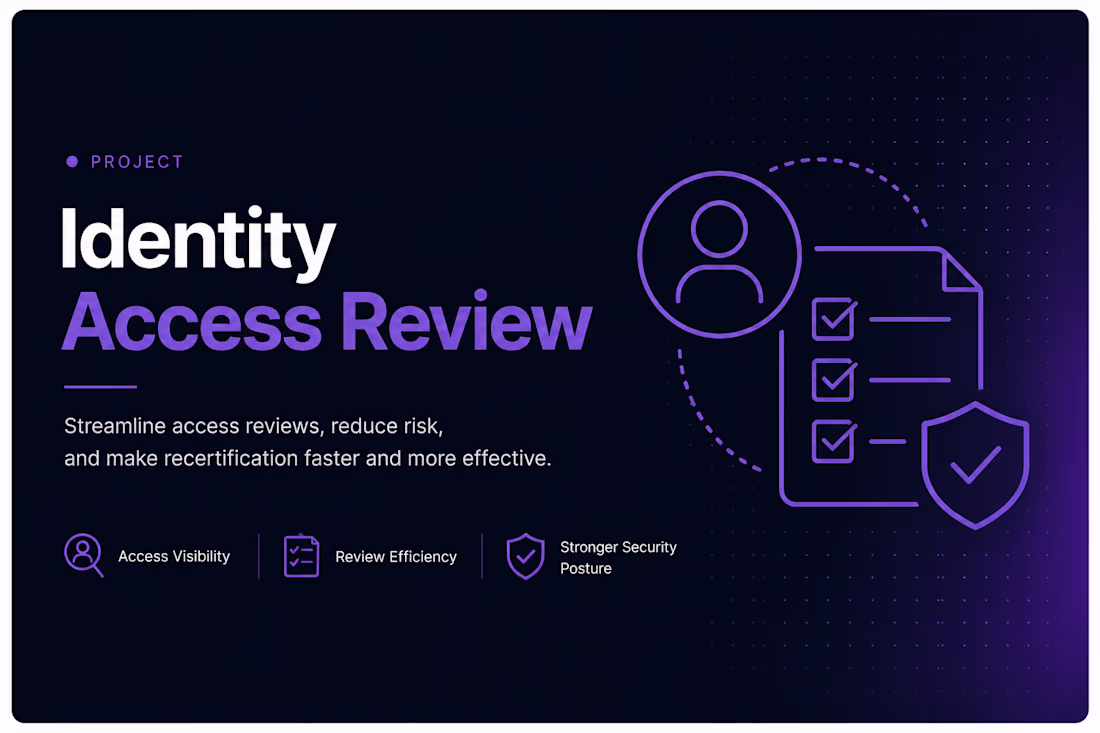 Cover image for 
Identity Access Review Workspace
Description:

An identity