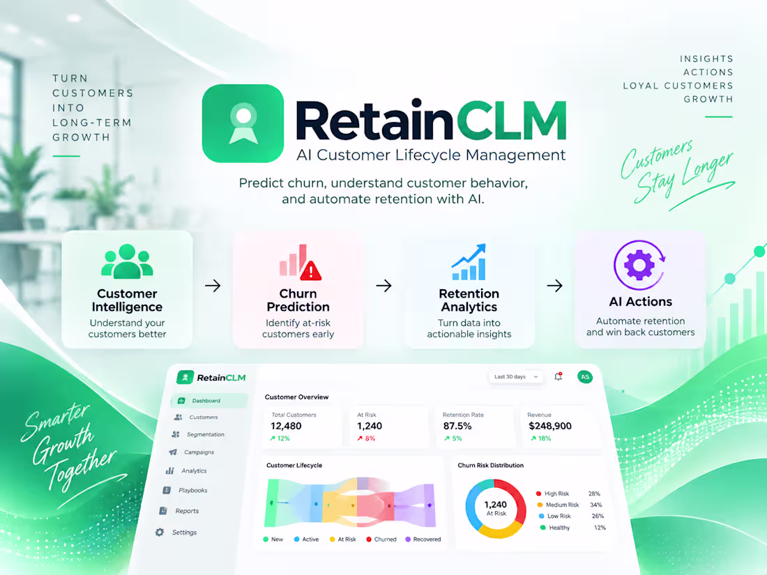 Cover image for RetainCLM - AI Customer Lifecycle