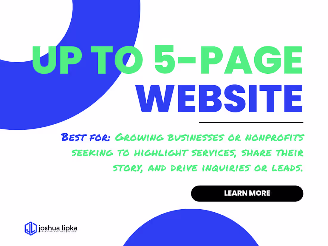 Cover image for Up to 5-Page Website Design (Squarespace, Wix, or Kajabi)