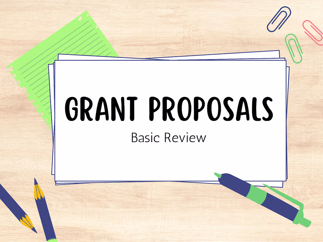 Cover image for Grant Proposal Review