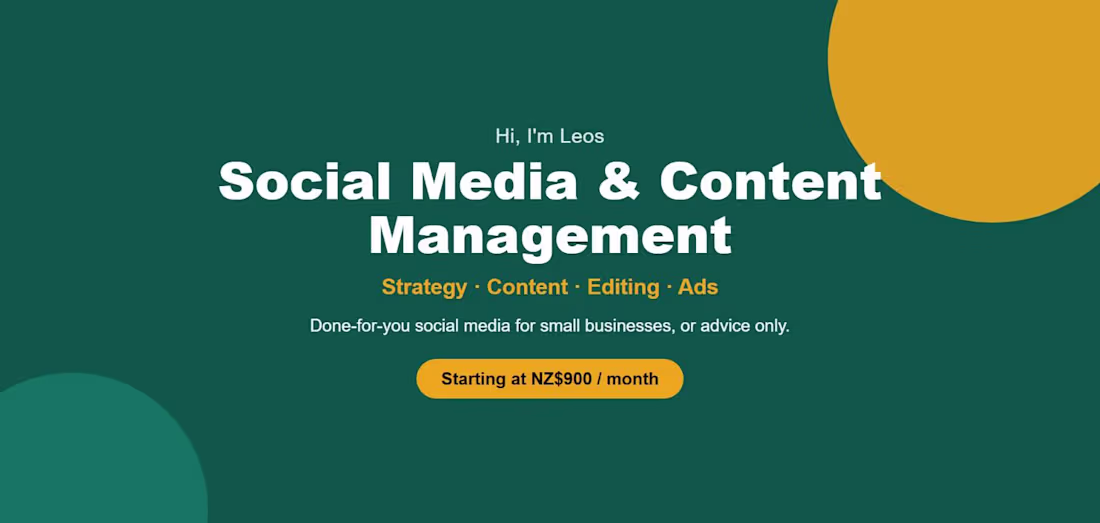 Cover image for Social Media & Content Management