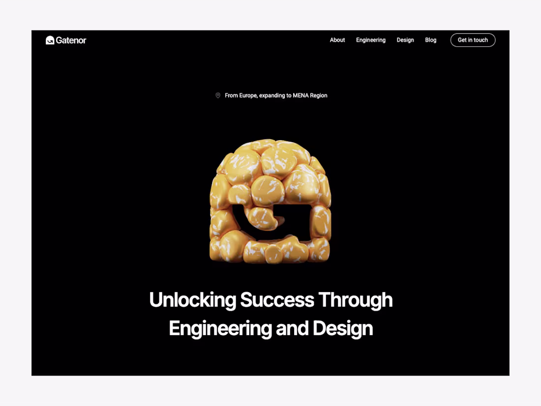 Cover image for Gatenor: Brand Identity, Website Design & Webflow Development