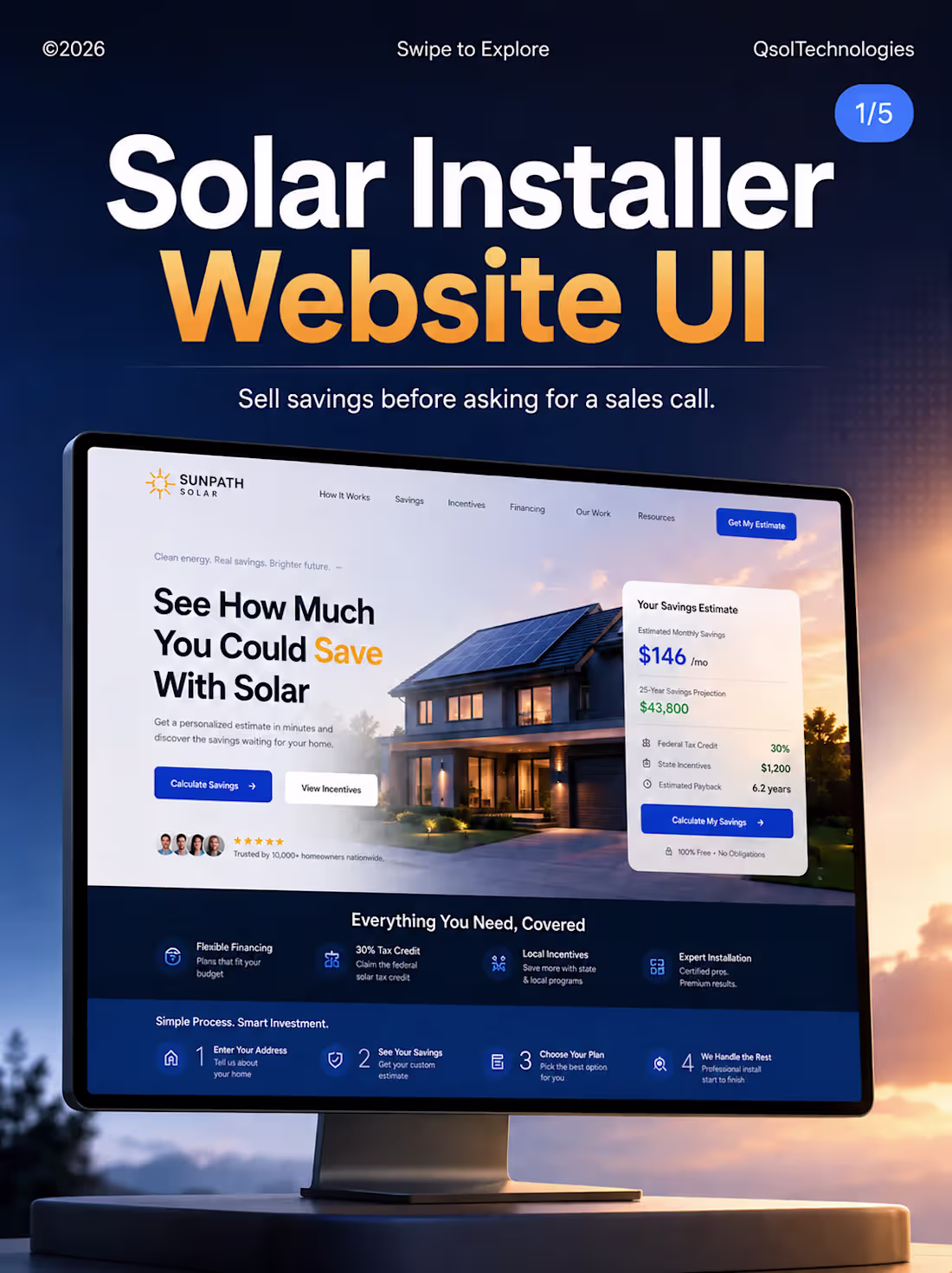 Cover image for Solar Installer Website Full Case Study