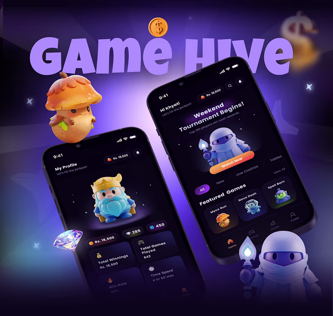 Cover image for Game Hive – Gaming Platform UI/UX Design