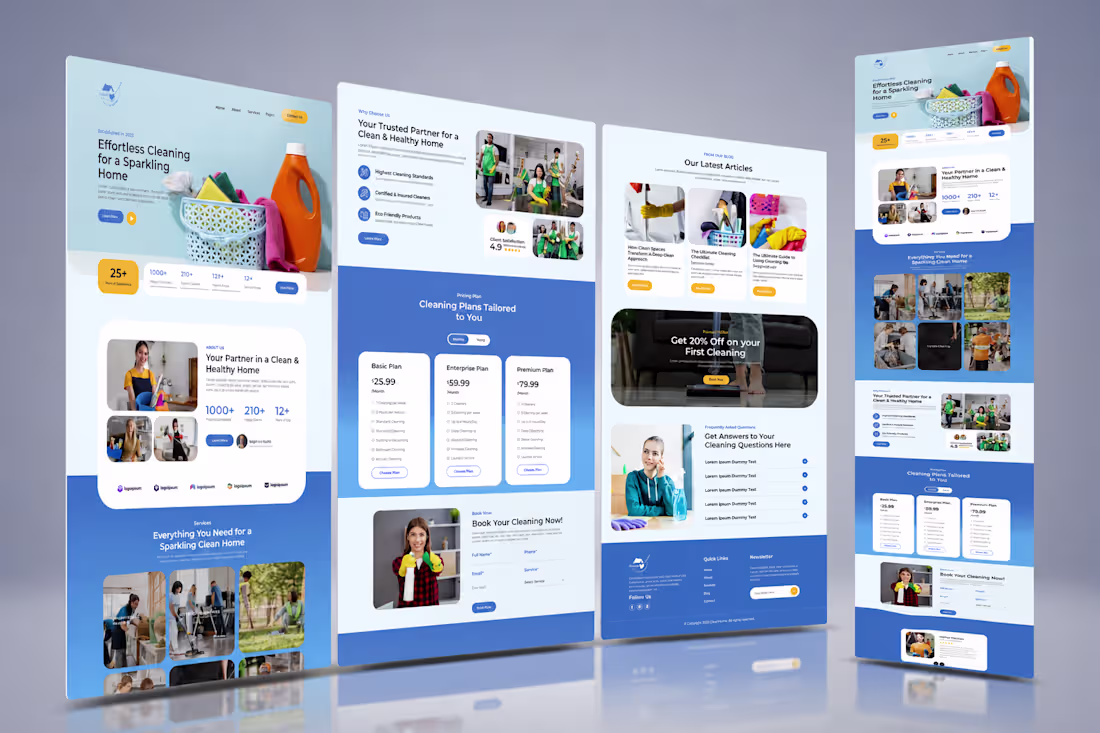 Cover image for WordPress Elementor Service website (Cleaning)