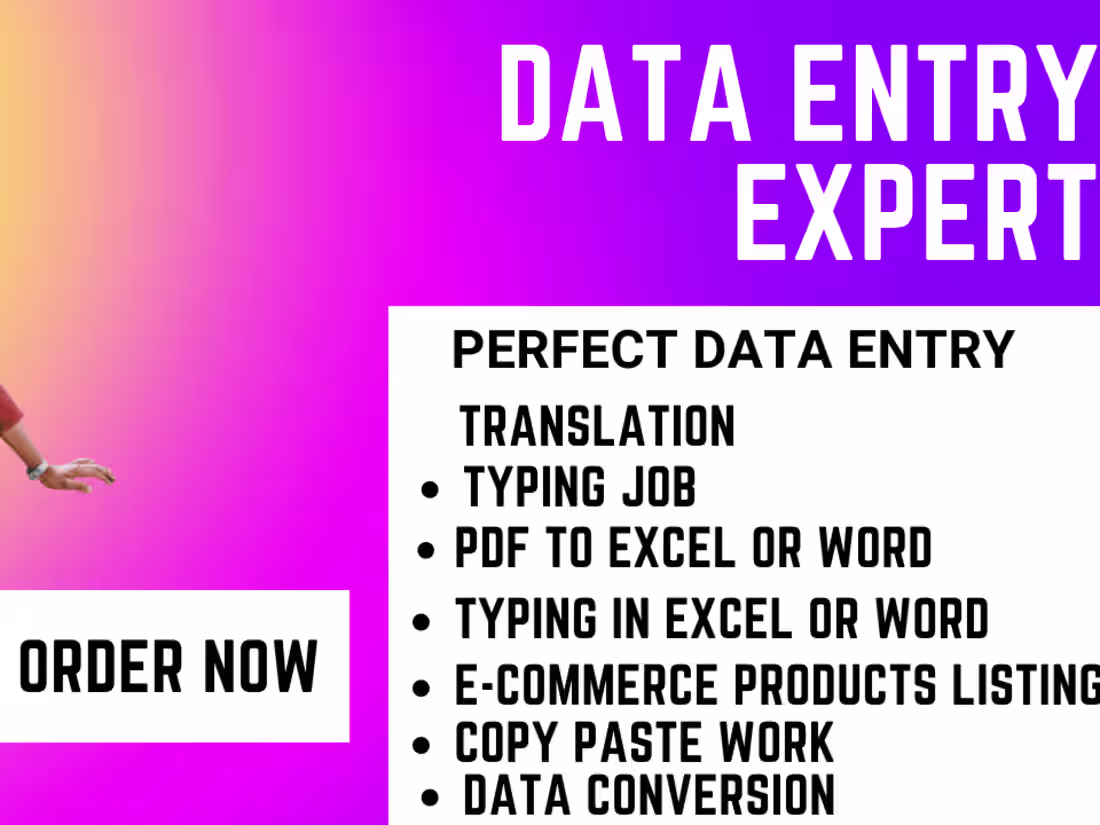 Cover image for data entry expert