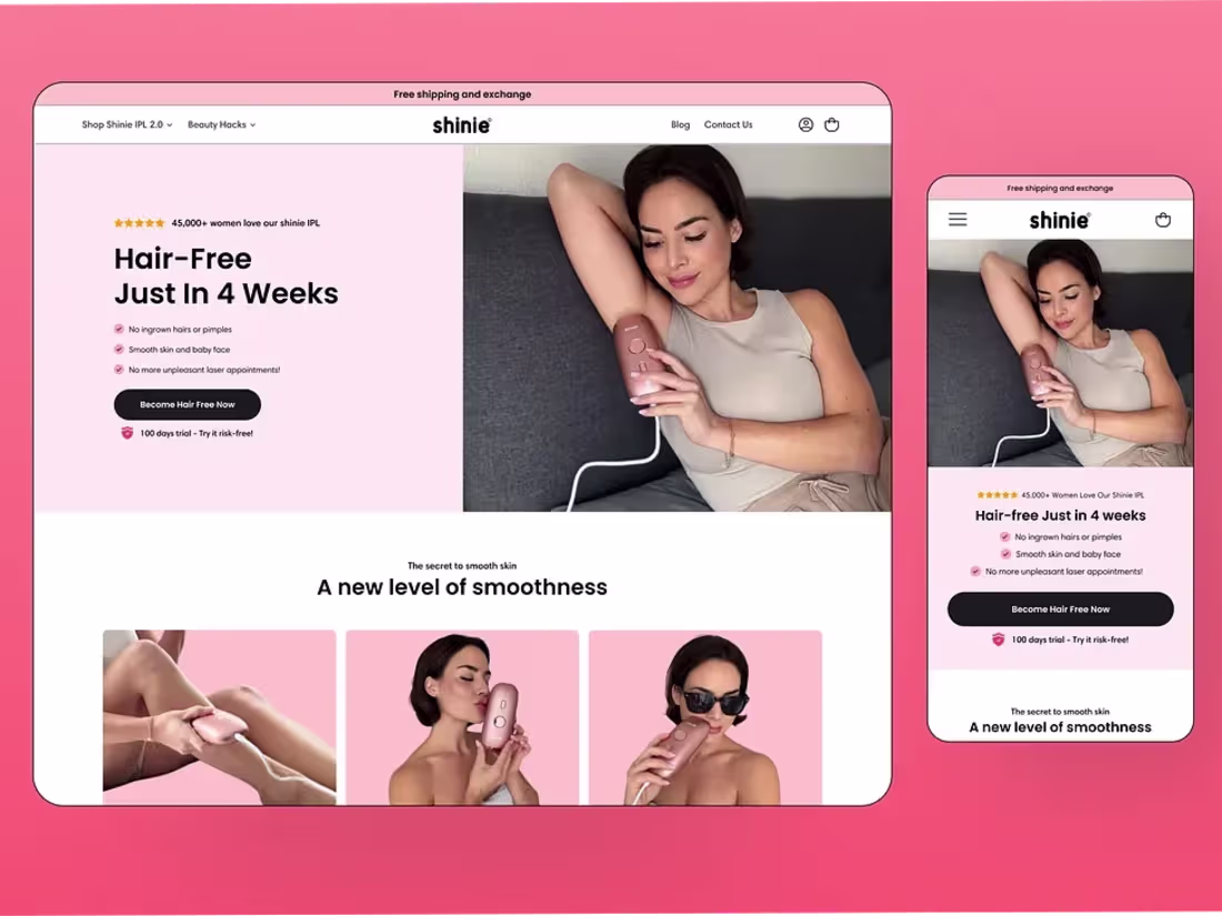 Cover image for Modern Shopify store designed for
