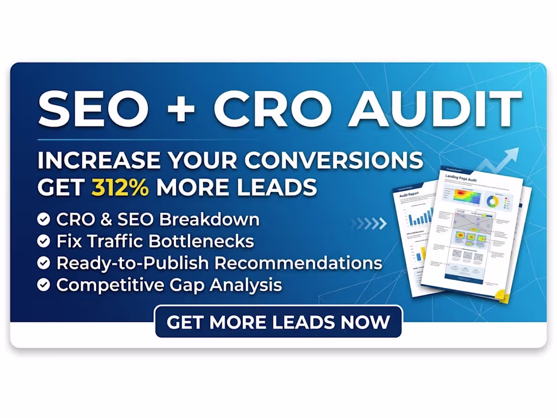 Cover image for B2B Website & Competitor Audit + 6-Month Organic Growth Roadmap