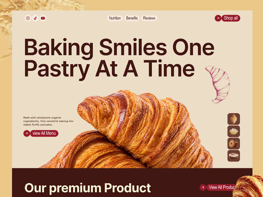 Cover image for Nutrition - Nutrition Pastry Web Template