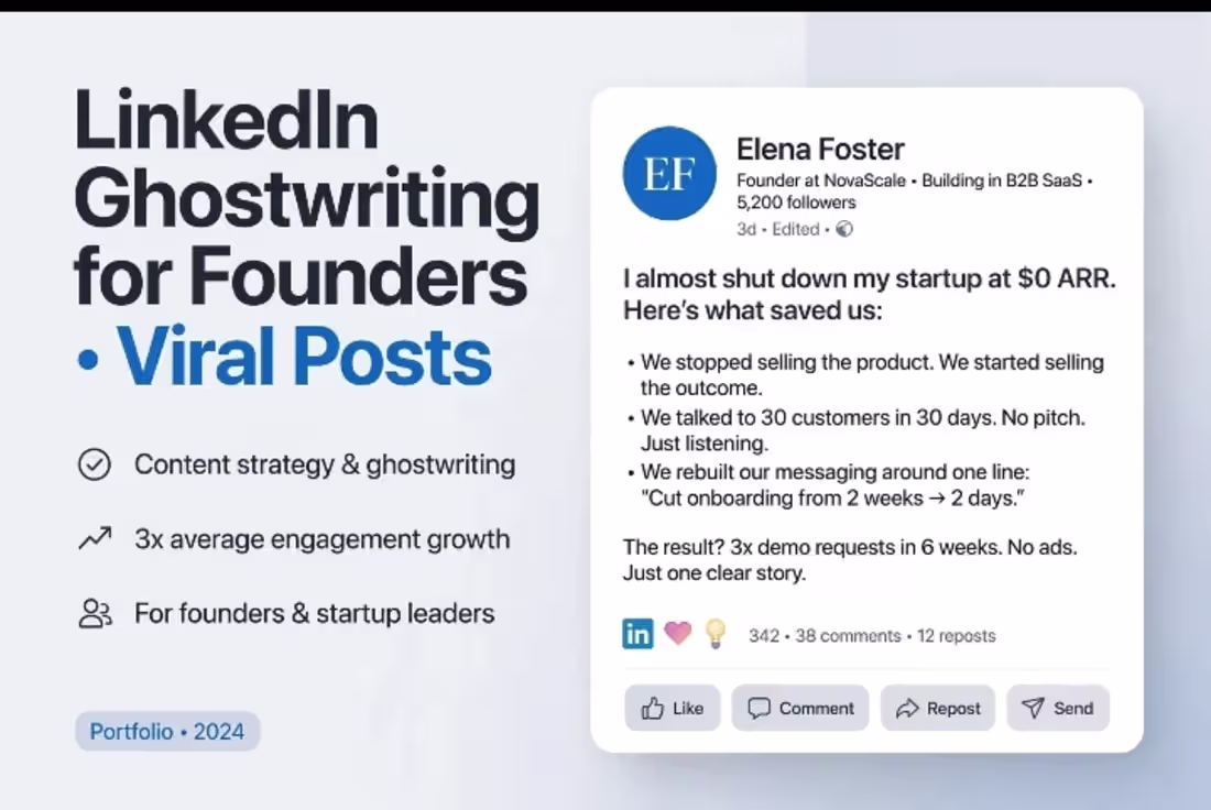 Cover image for I ghostwrite viral LinkedIn posts