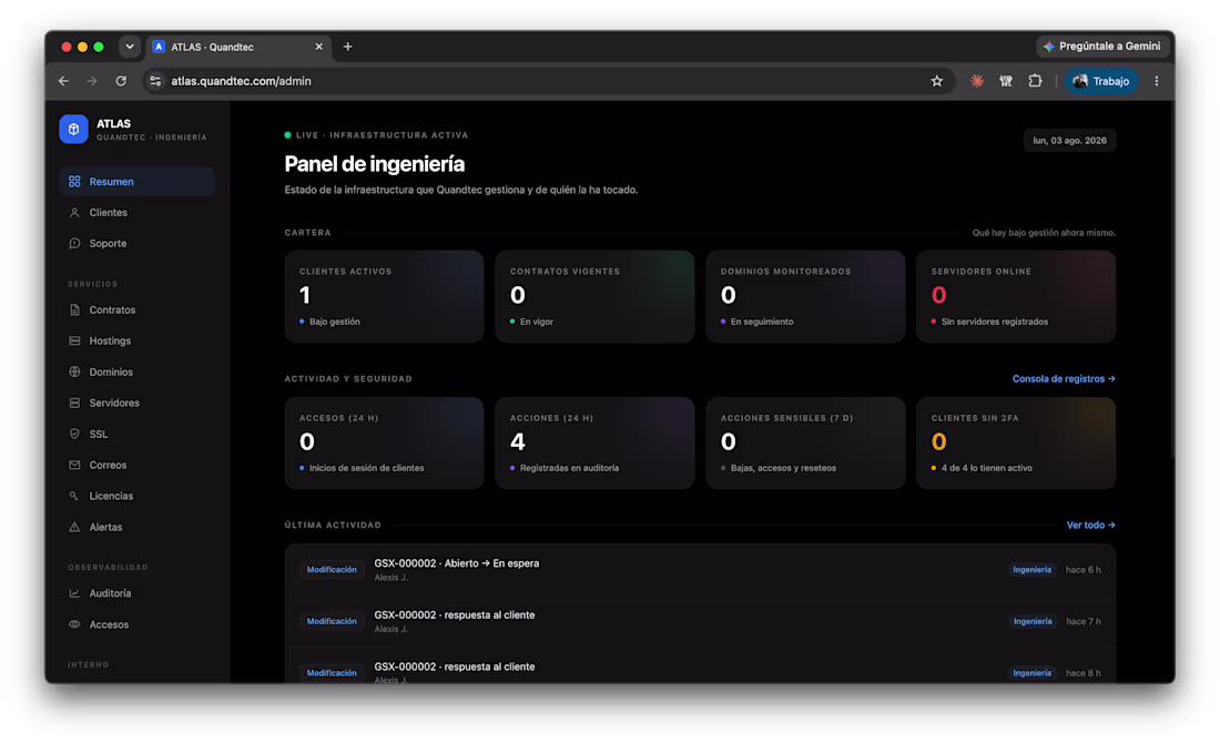 Cover image for Atlas: Infrastructure Management Dashboard for Tech Enterprise
