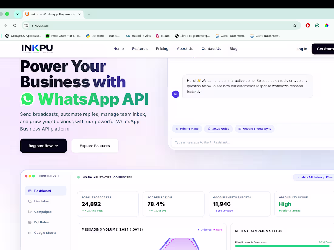 Cover image for Send broadcasts, automate replies, manage