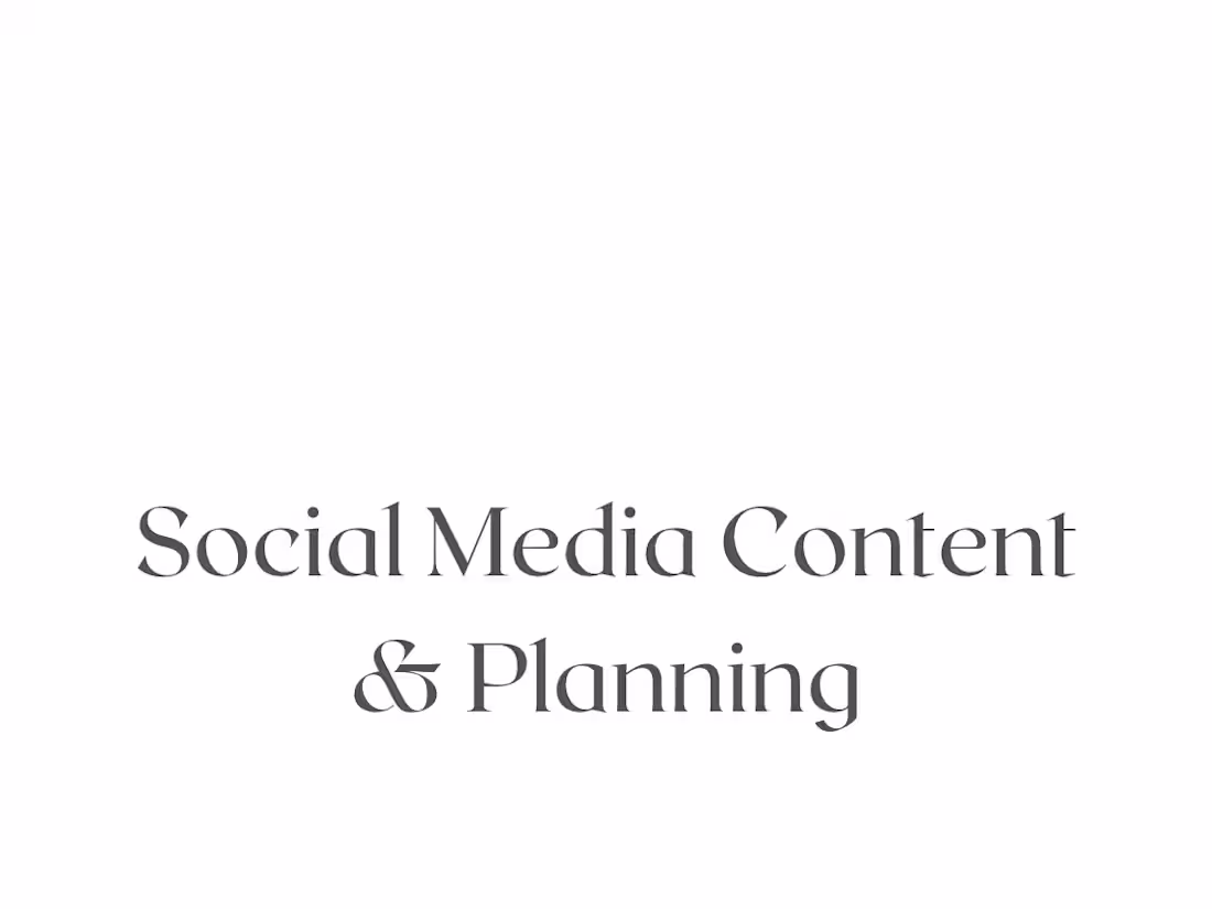 Cover image for Social Media Content & Planning