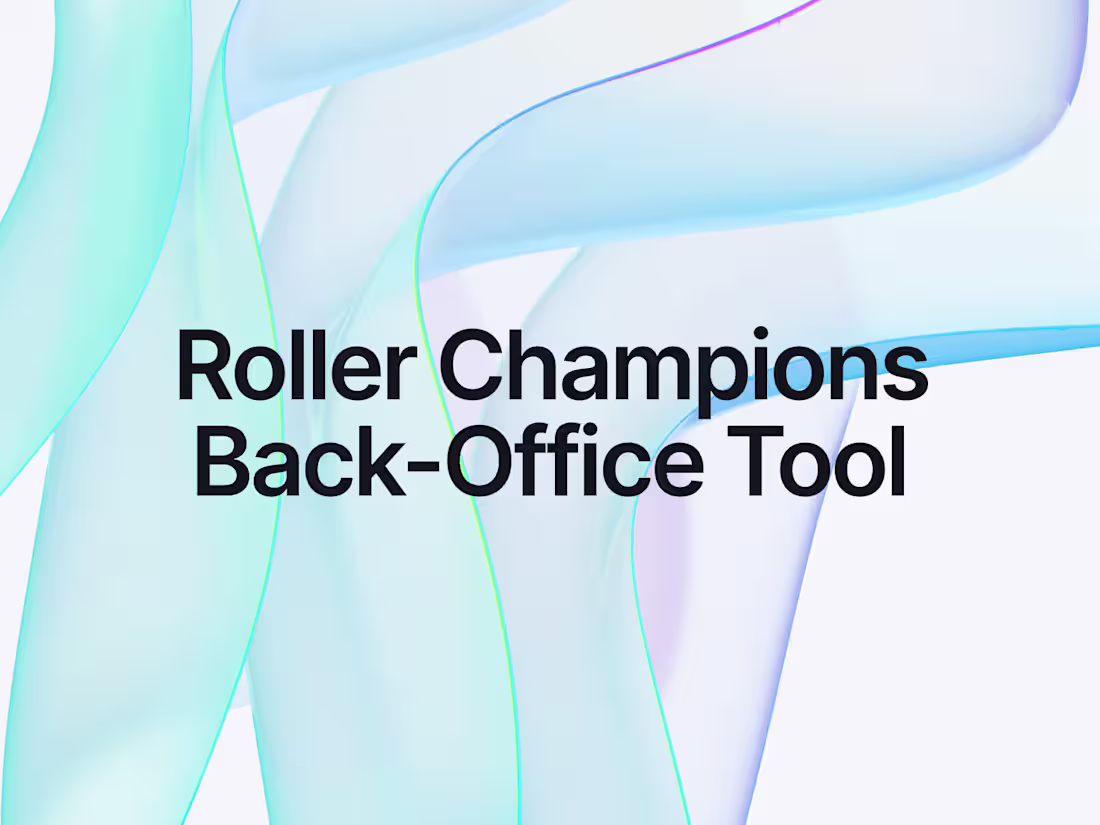 Cover image for Roller Champions - back office tool