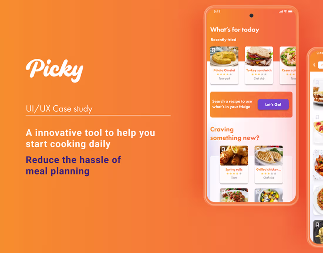 Cover image for UI/UX Case Study | Picky, a new look at meal planning :: Behance