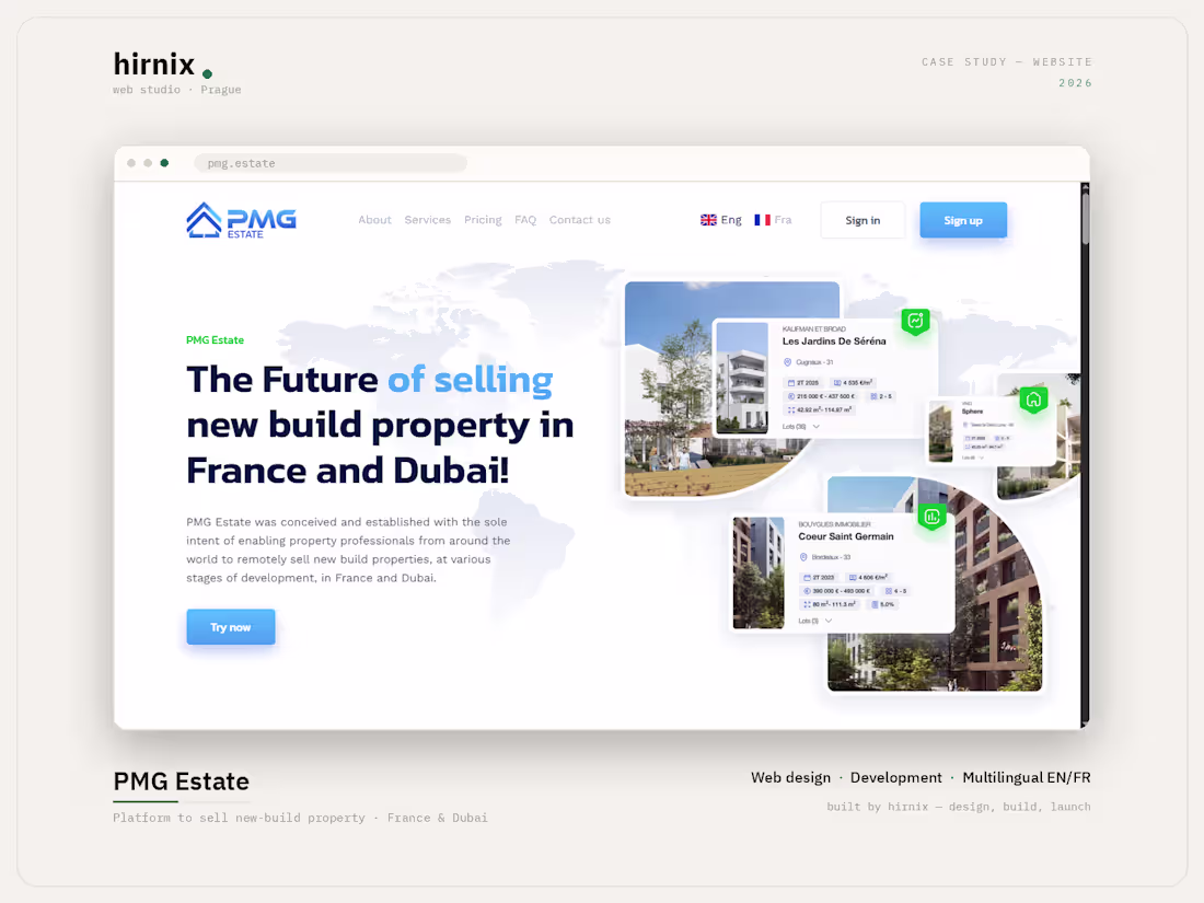 Cover image for PMG Estate — marketing site